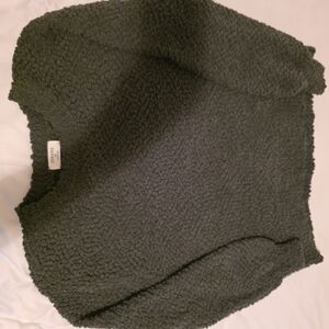 Zenana Outfitters Textured Knit Sweater in Charcoal
